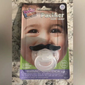 NWT Mustache Pacifier with Cover